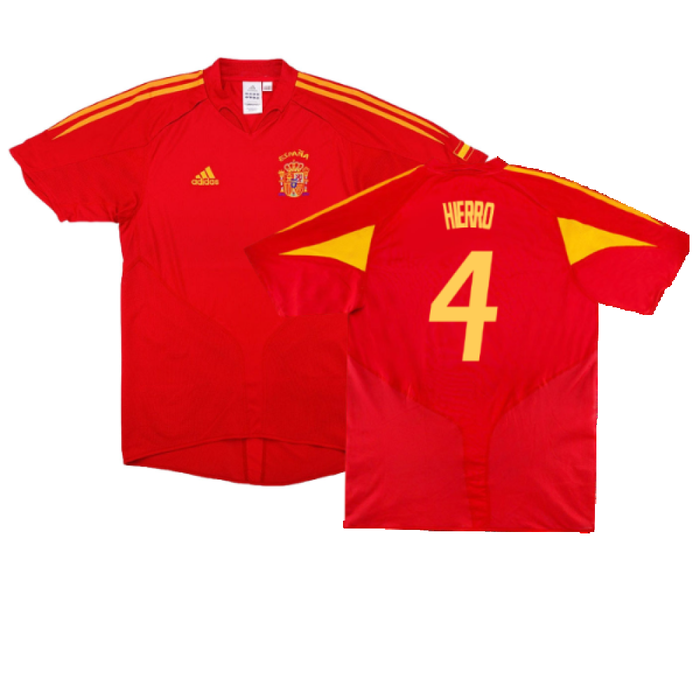 Spain 2004-2006 Home Shirt (L) (Excellent) (Hierro 4)