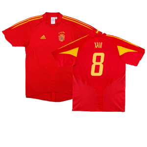 Spain 2004-2006 Home Shirt. (Very Good) (Xavi 8)_0