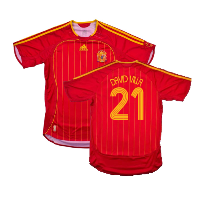 Spain 2005-07 Home (Excellent) (David Villa 21)