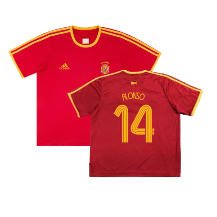 Spain 2006-07 Basic Home Shirt (L) (Very Good) (Alonso 14)