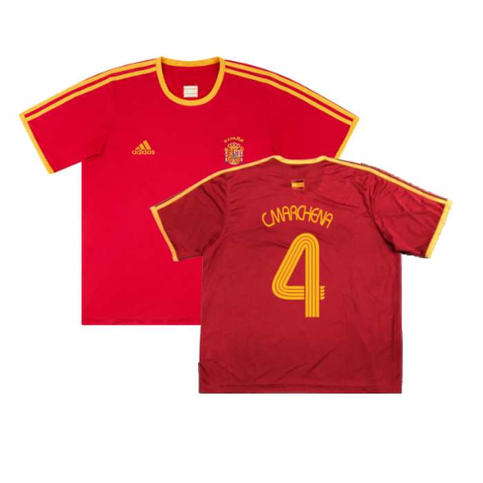 Spain 2006-07 Basic Home Shirt (S) (Excellent) (C.Marchena 4)