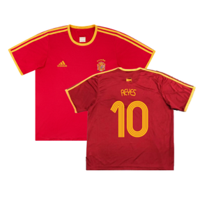 Spain 2006-07 Basic Home Shirt (L) (Very Good) (Reyes 10)_0