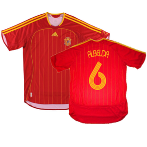 Spain 2006-08 Home Shirt (S) (Excellent) (Albelda 6)_0