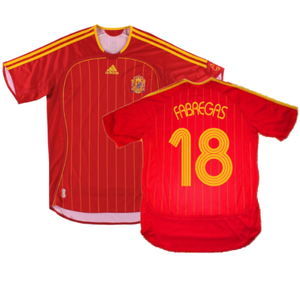 Spain 2006-08 Home Shirt (M) (Mint) (Fabregas 18)_0