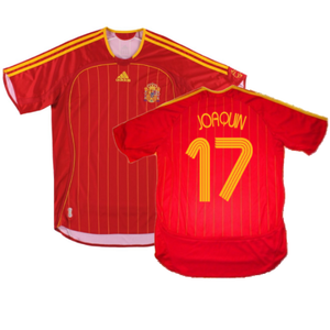 Spain 2006-08 Home Shirt (M) (Mint) (Joaquin 17)_0