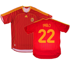 Spain 2006-08 Home Shirt (M) (Mint) (Pablo 22)_0