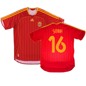 Spain 2006-08 Home Shirt (M) (Mint) (Senna 16)_0