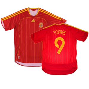 Spain 2006-08 Home Shirt (M) (Mint) (Torres 9)_0