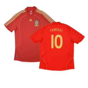 Spain 2008-2009 Home Shirt (Excellent) (Fabregas 10)_0