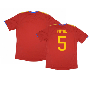 Spain 2010-11 Home Shirt (XL) (Excellent) (Puyol 5)_0