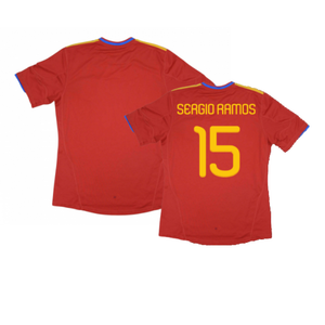 Spain 2010-11 Home Shirt (Excellent) (Sergio Ramos 15)_0