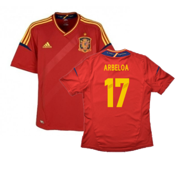 Spain 2012-13 Home Shirt (S) (Good) (Arbeloa 17)