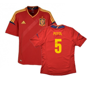 Spain 2012-13 Home Shirt (S) (Excellent) (Puyol 5)_0