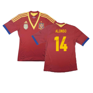 Spain 2013-14 Home Shirt (L) (Fair) (Alonso 14)_0