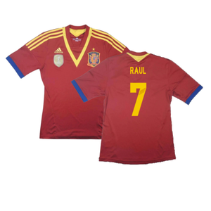 Spain 2013-14 Home Shirt (L) (Fair) (Raul 7)_0