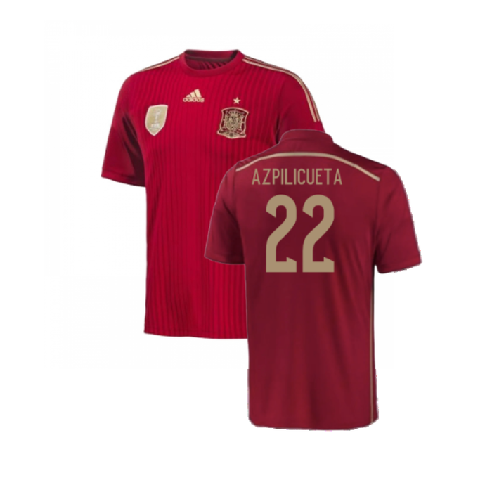 Spain 2015-16 Home Shirt (2-3y) (Mint) (Azpilicueta 22)