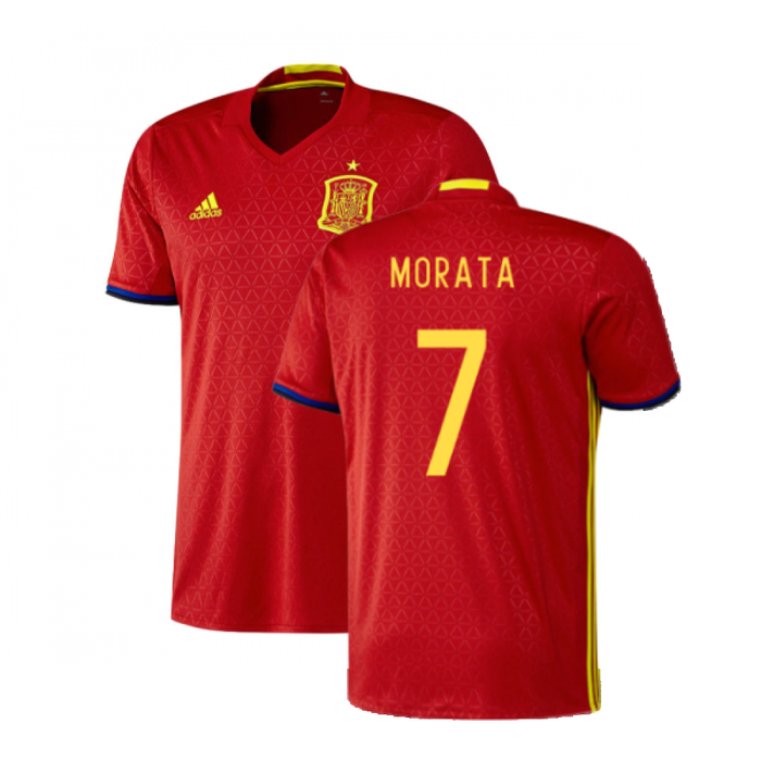 Spain 2016-17 Home Shirt (Excellent) (Morata 7)