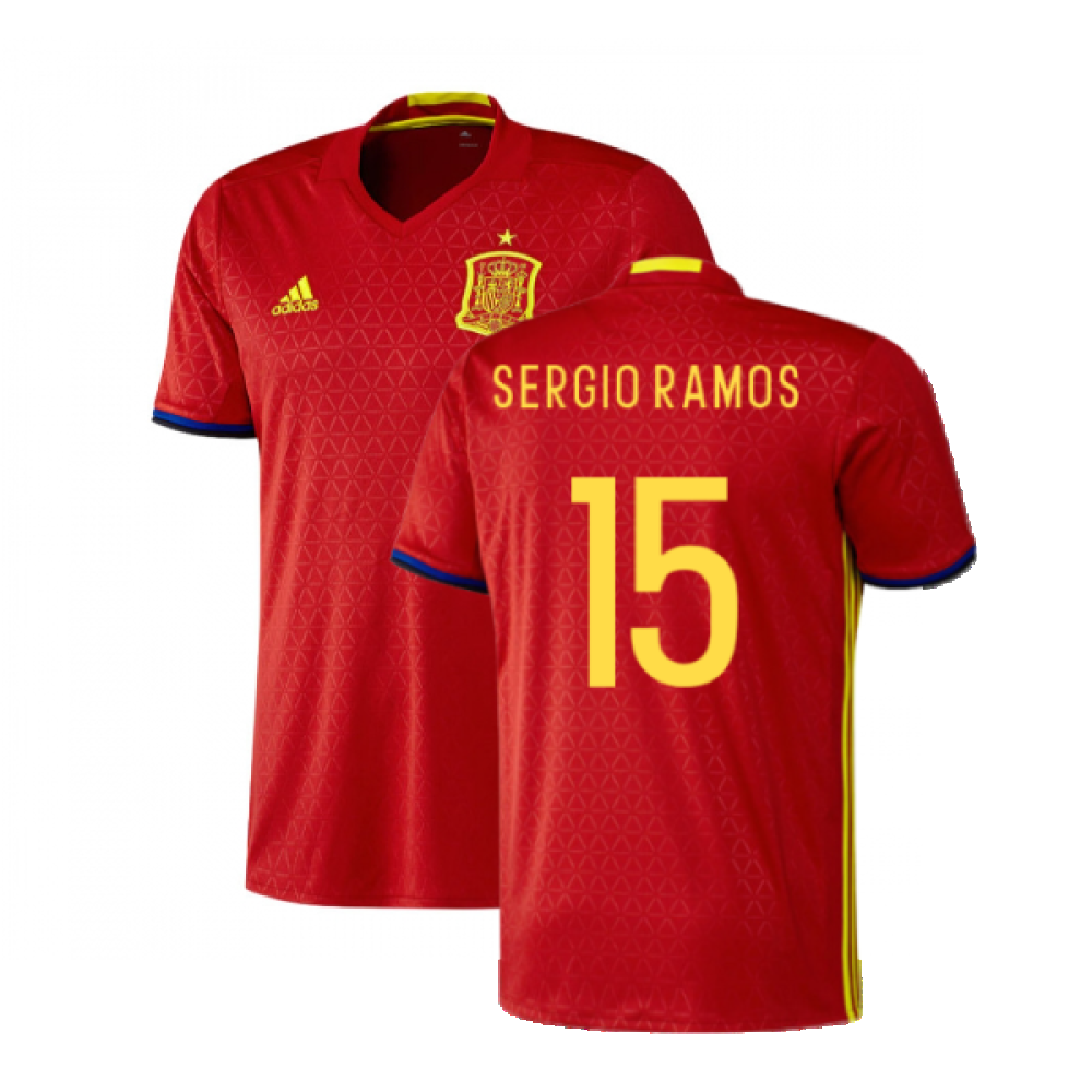 Spain 2016-17 Home Shirt (Excellent) (Sergio Ramos 15)_0