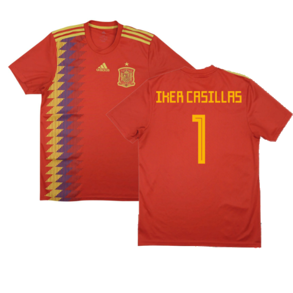 Spain 2018-20 Home Shirt (2XL) (Iker Casillas 1) (Good) – Classic