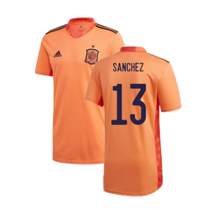 Spain 2020-21 Home Goalkeeper Shirt (L) (BNWT) (Sanchez 13)_0