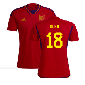 Spain 2022-23 Home Shirt (Womens XL-) (Alba 18) (Mint)_0