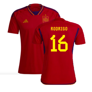 Spain 2022-23 Home Shirt (Womens XL-) (Rodrigo 16) (Mint)_0