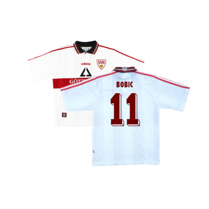 Stuttgart 1997-98 Home Shirt (S) (Good) (Bobic 11)