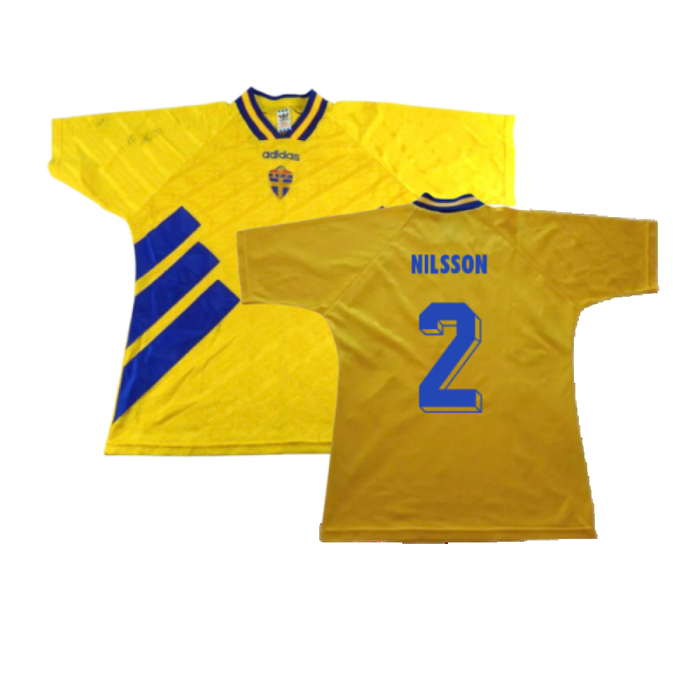 Sweden 1994-96 Home Shirt (Excellent) (Nilsson 2)