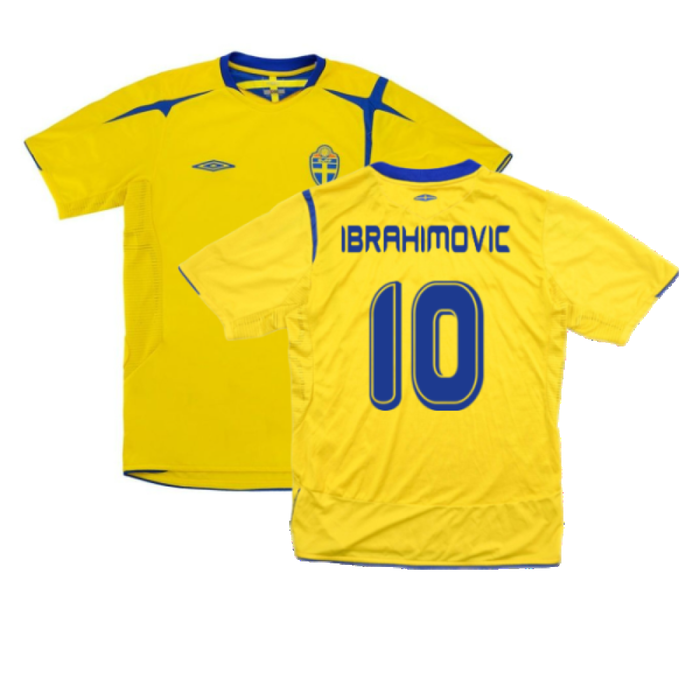 Sweden 2006-07 Home Shirt (XL) (Excellent) (Ibrahimovic 10)