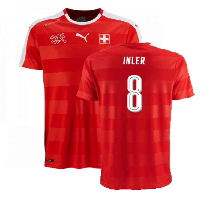 Switzerland 2016-17 Home Shirt (Excellent) (Inler 8)