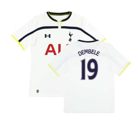 Tottenham 2014-2015 Home Shirt (S) (Very Good) (DEMBELE 19)_0