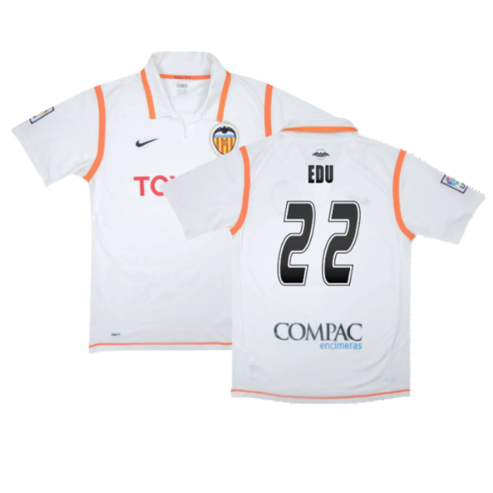 Valencia 2007-08 Home Shirt (XL) (Excellent) (Edu 22)