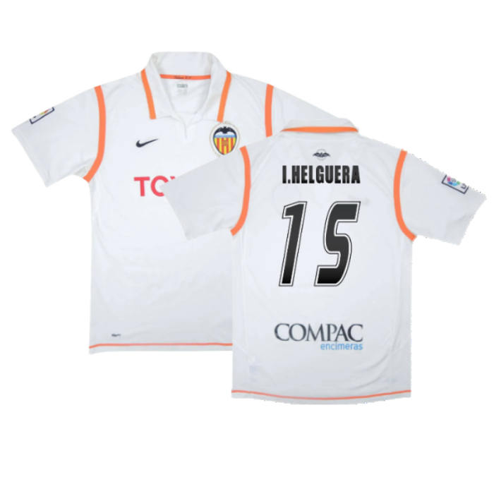 Valencia 2007-08 Home Shirt (XL) (Excellent) (I.Helguera 15)