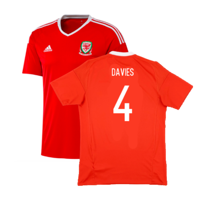 Wales 2016-2017 Home Shirt (S) (Excellent) (Davies 4)