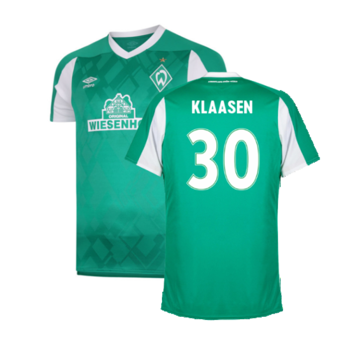 Werder Bremen 2020-21 Home Shirt (XXL) (Mint) (KLAASEN 30)