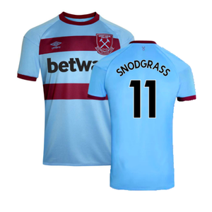 West Ham United 2020-21 Away Shirt (M) (SNODGRASS 11) (Mint)_0