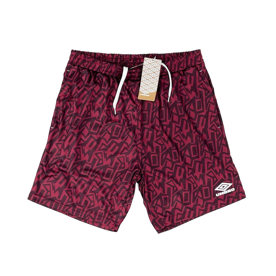Umbro *BNWT* Claret Graffiti Shorts (Multiple Sizes) With Pockets