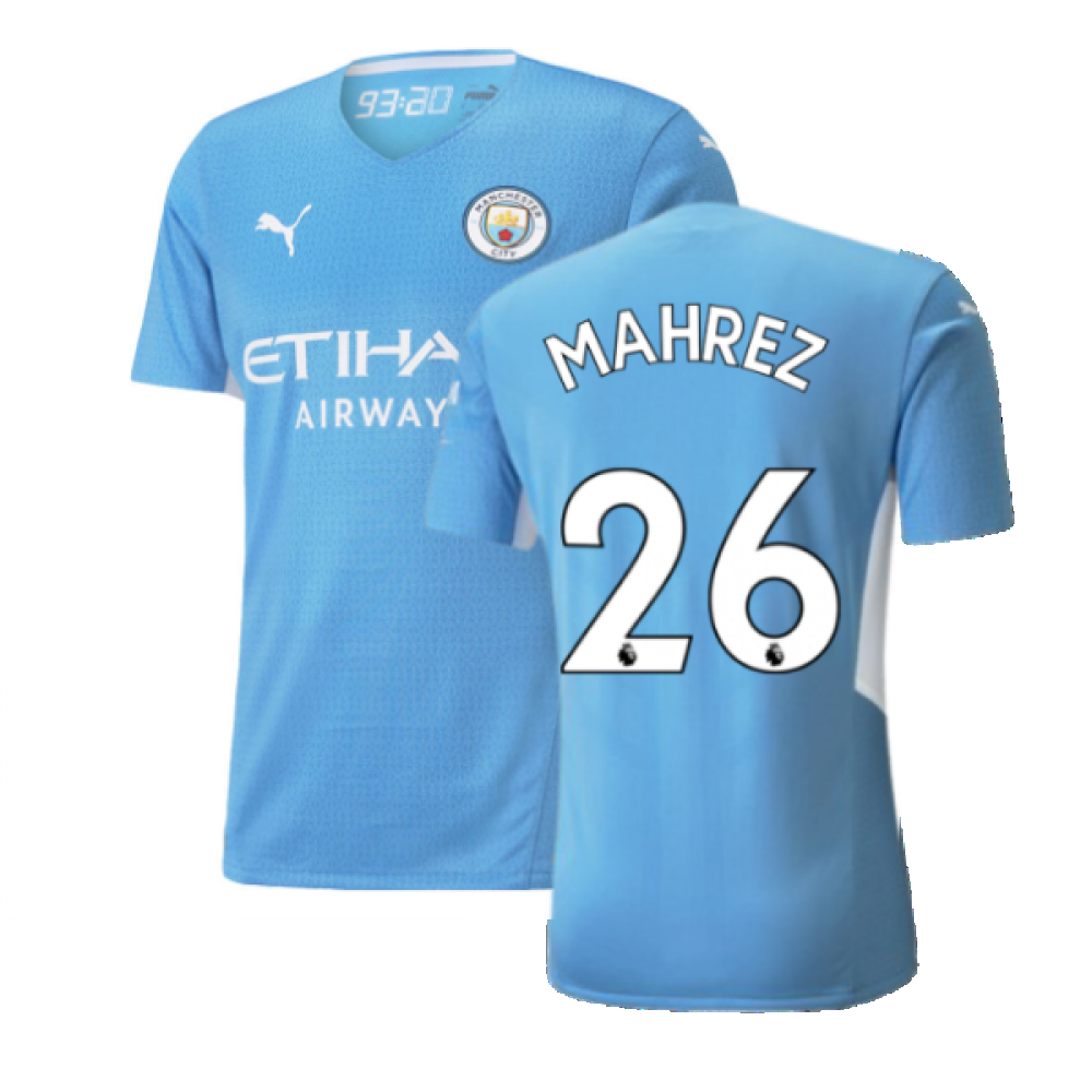 2021-2022 Man City Authentic Home Shirt (MAHREZ 26) – Classic