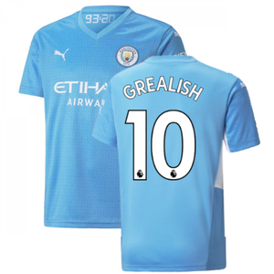 2021-2022 Man City Home Shirt (Kids) (GREALISH 10)_0