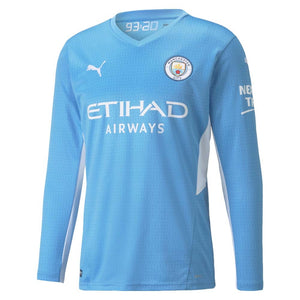 2021-2022 Man City Long Sleeve Home Shirt_0