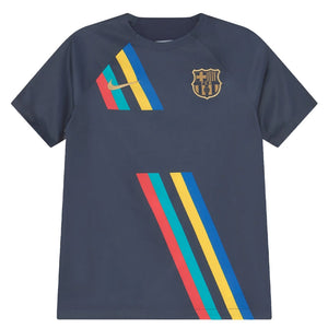 2022-2023 Barcelona Pre-Match Training Shirt (Obsidian) - Kids_0