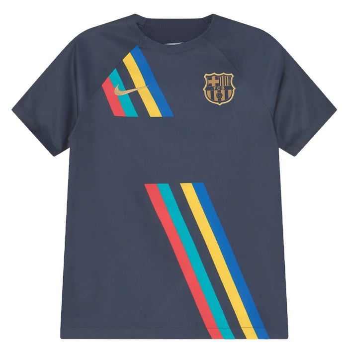 2022-2023 Barcelona Pre-Match Training Shirt (Obsidian) - Kids