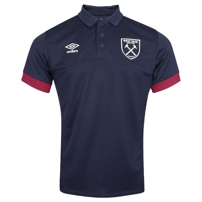 2022-2023 West Ham Poly Polo Shirt (Dark Navy)