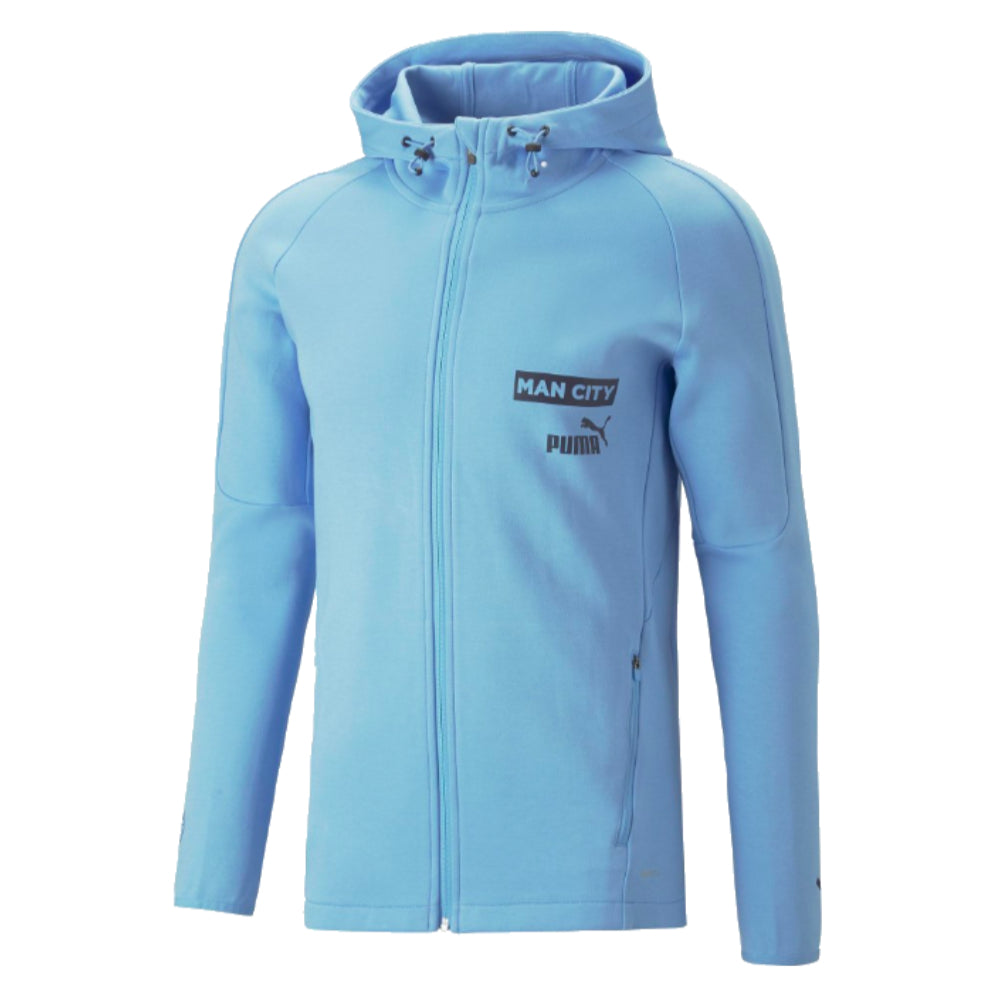 2023-2024 Manchester City Casuals Hoody Jacket (Light Blue