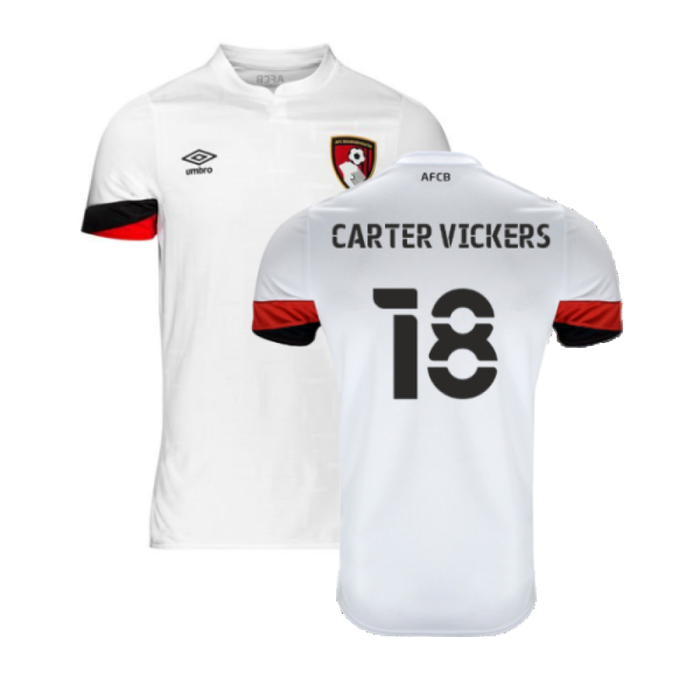 Bournemouth 2021-22 Away Shirt (Sponsorless) (L) (Carter Vickers 18) (Mint)